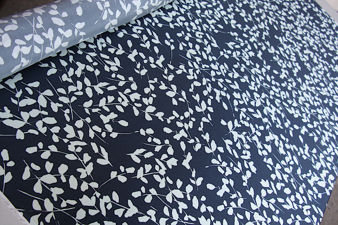 Silver Leaf - Silk Satin - Image 3