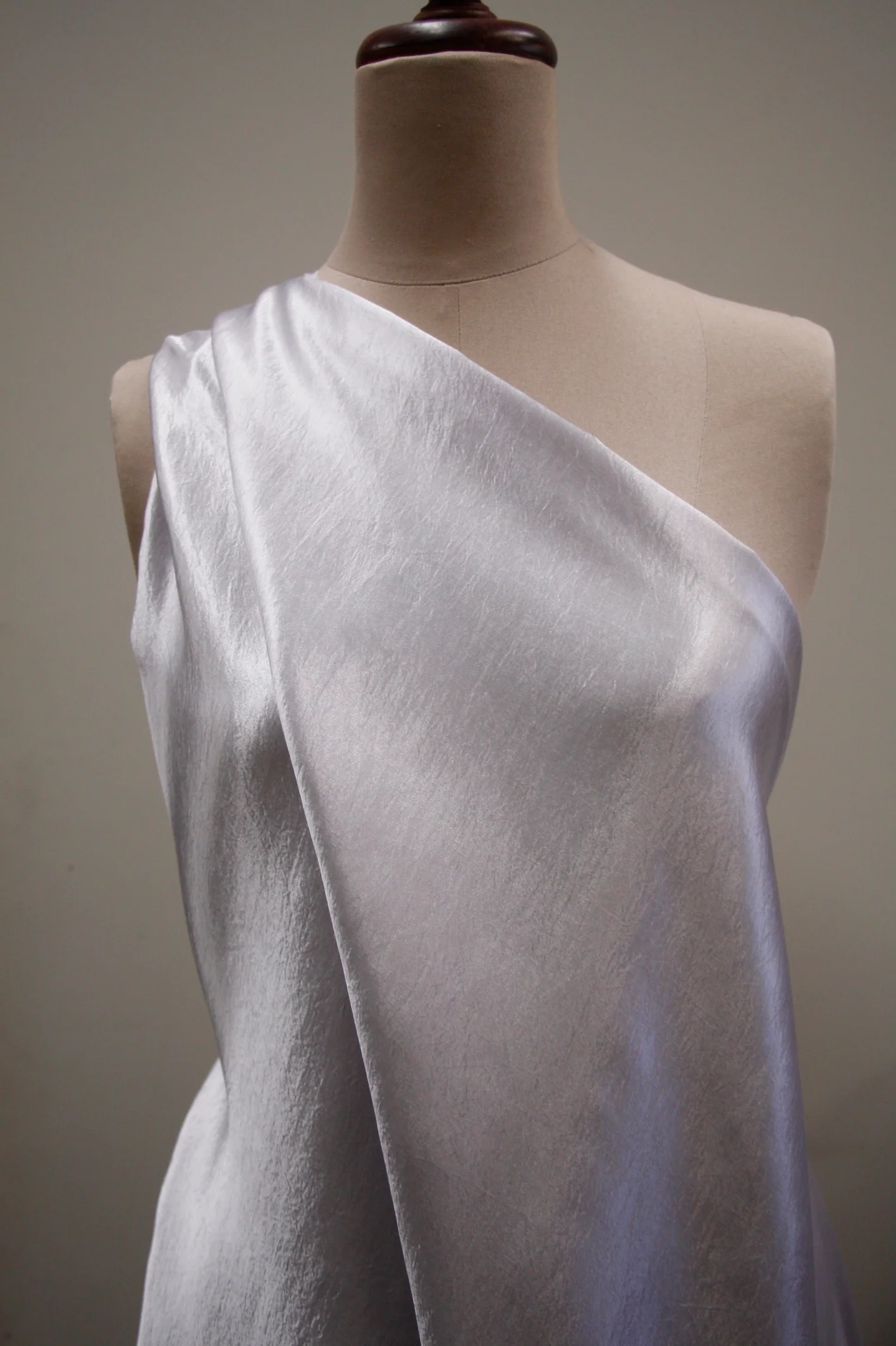 Silver Wrinkle - Acetate Vintage Satin - Image 3