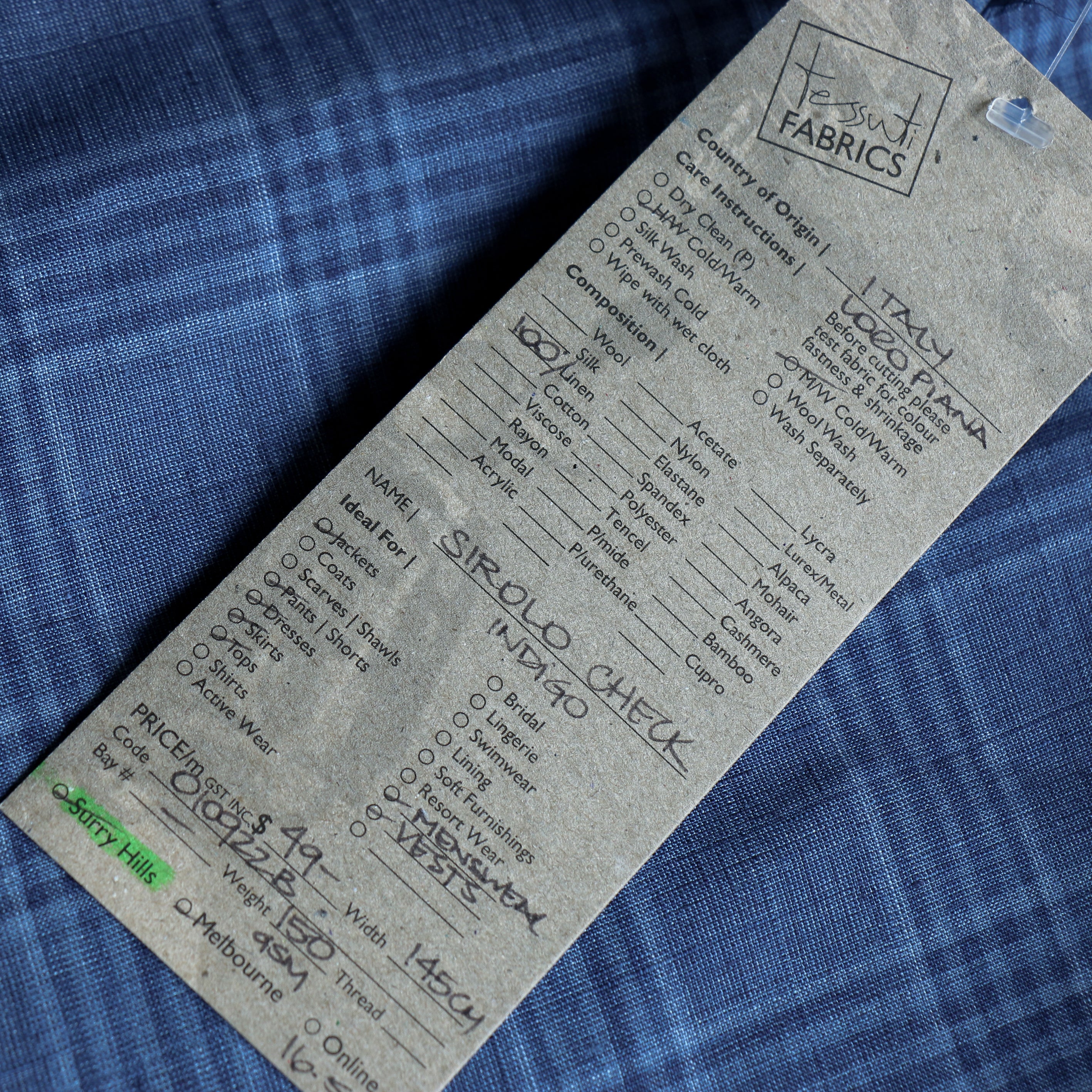 Sirolo Check Indigo - Image 4