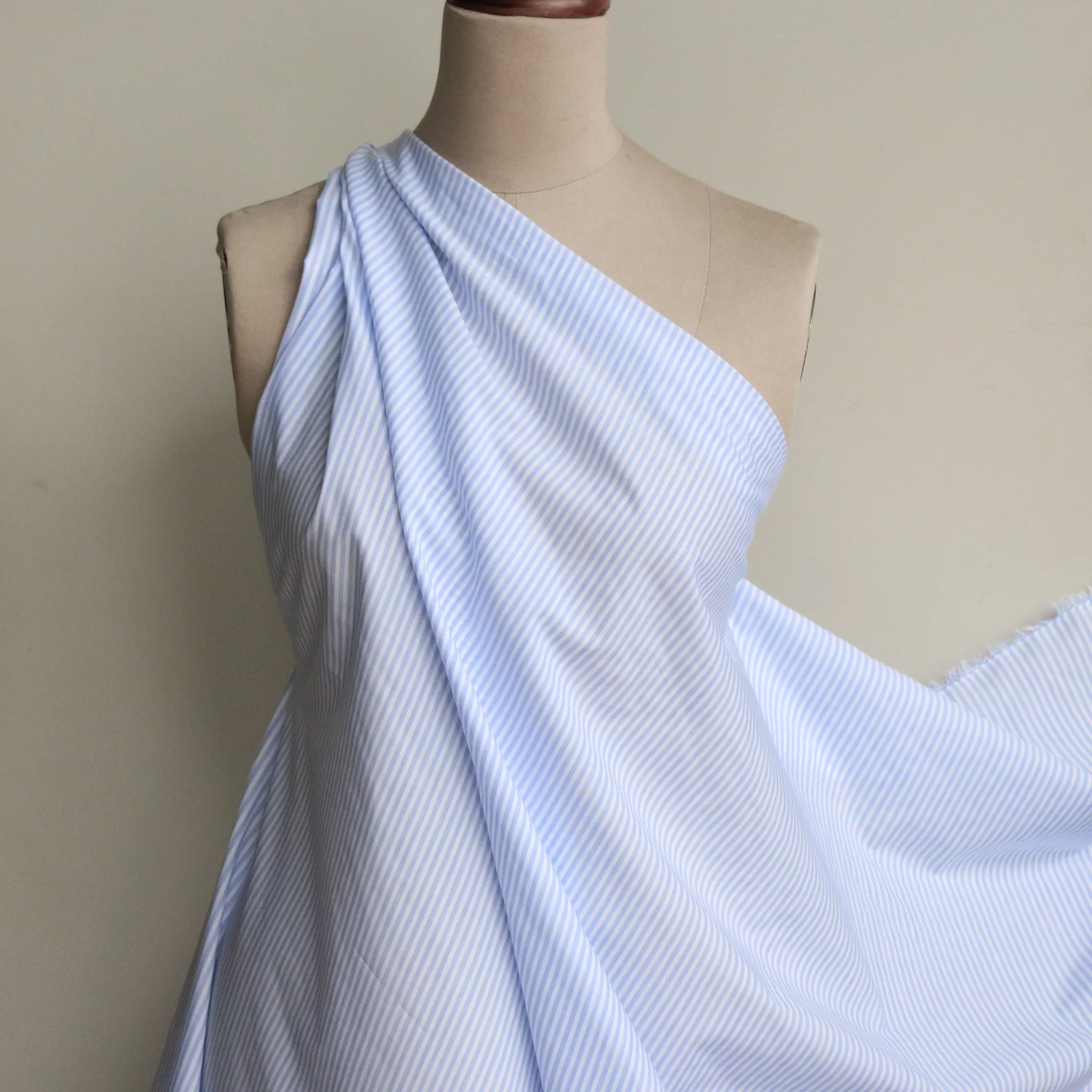 Sky Blue Stripe Shirting - Image 5