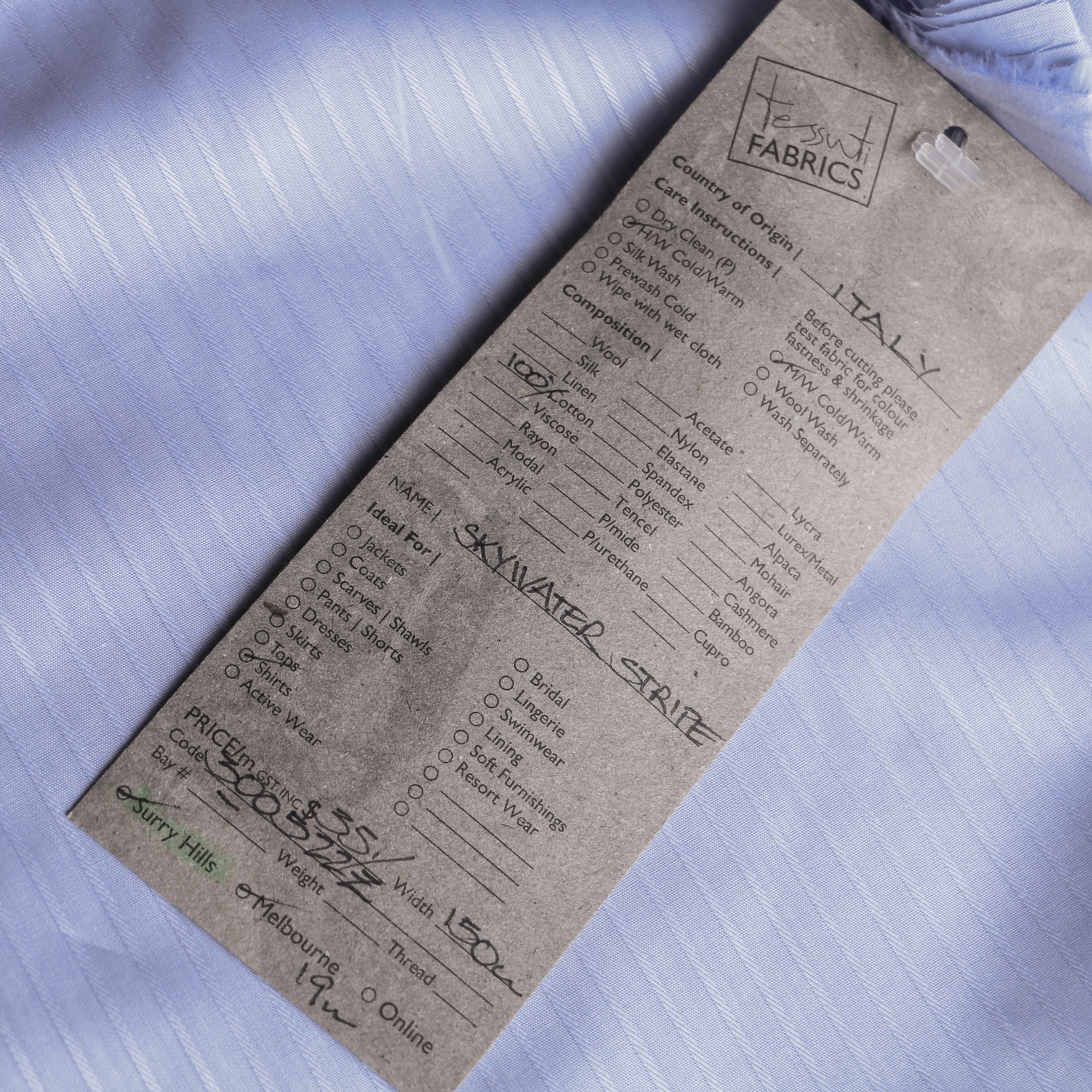 Skywater Stripe Cotton Shirting - Image 3