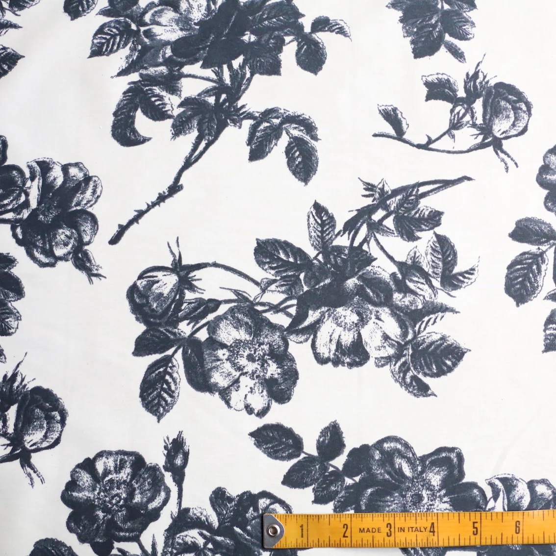 Slate Bouquet Cotton Poplin - Image 4