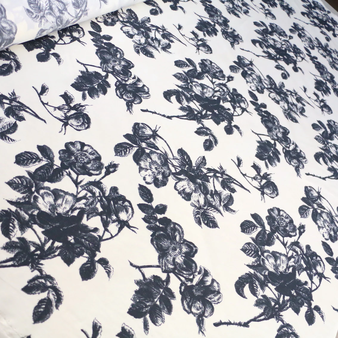 Slate Bouquet Cotton Poplin - Image 5