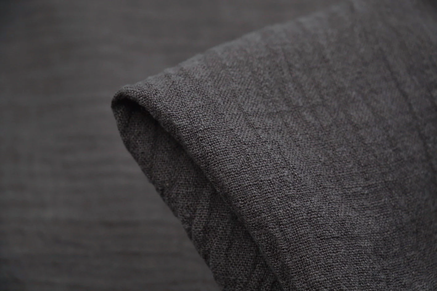 Slate Crinkle Linen