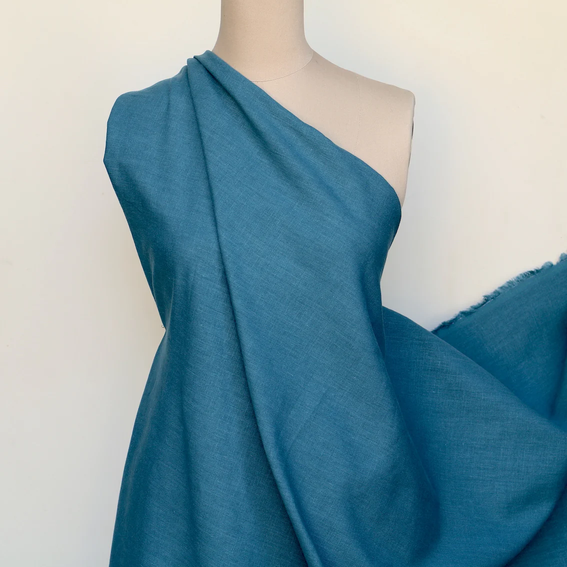 Slub Teal Linen/Cotton - Image 4