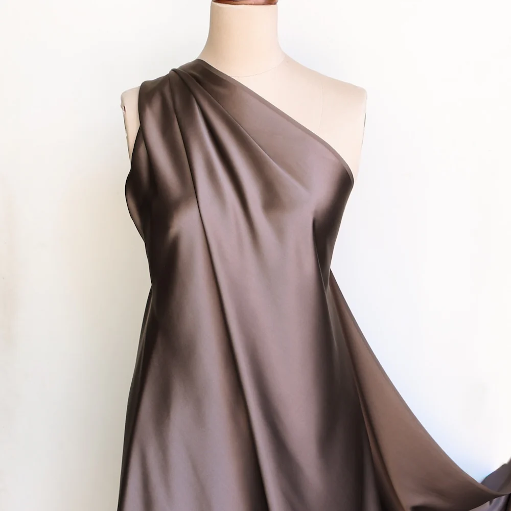 Smoky Pepper Silk Satin (112cm wide) - Image 3
