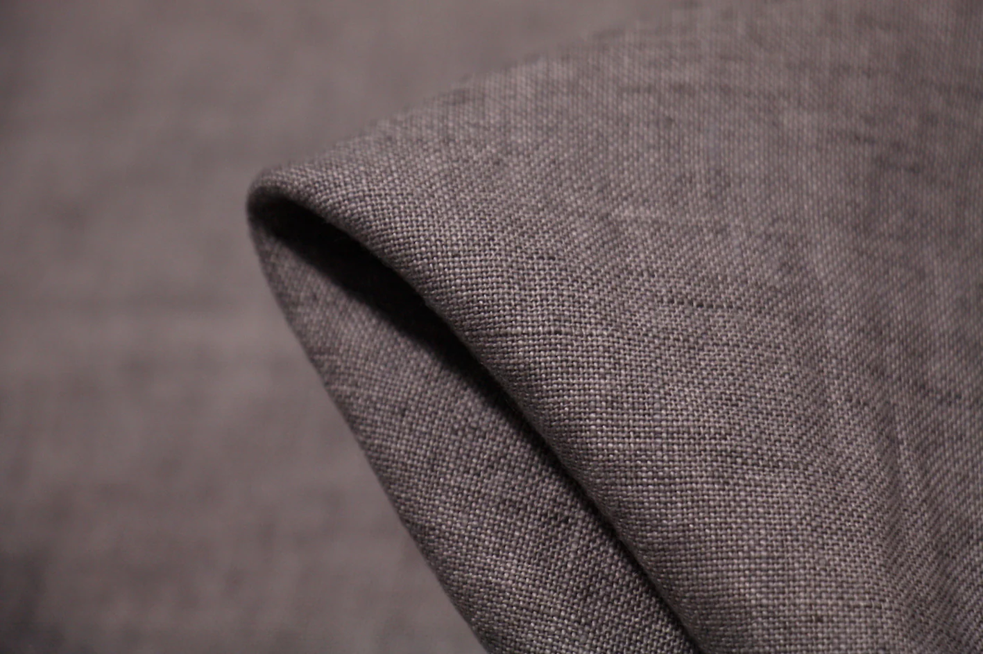 Smooth Grey Washed Yarn-dyed Linen