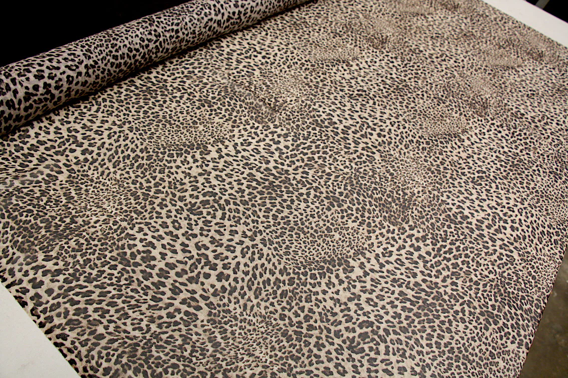 Snow Leopard Silk Georgette Remnant - Image 3