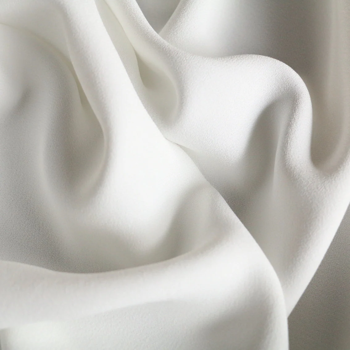 Snow White Satin Backed Crepe - Image 2