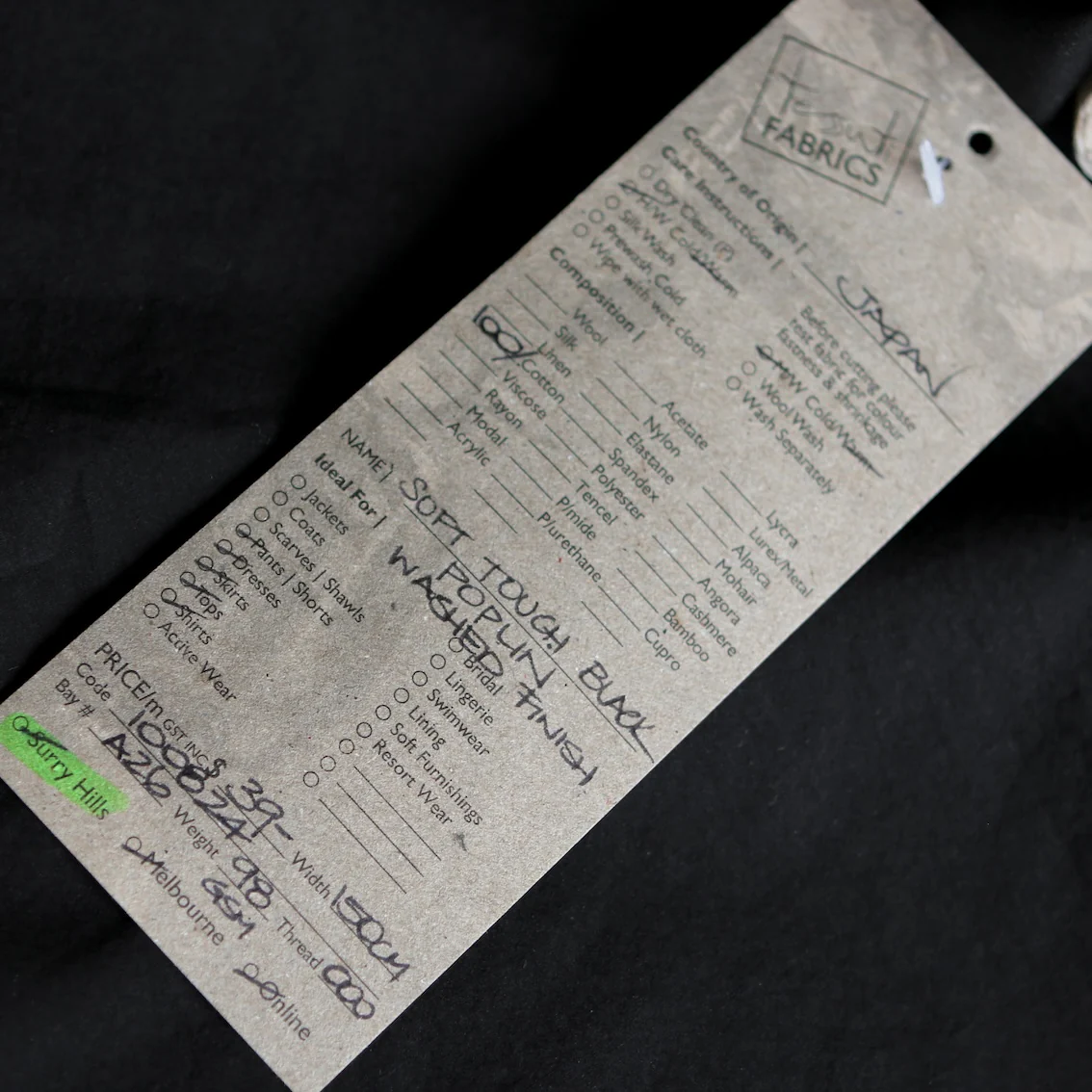 Soft Touch Black Poplin - Image 3