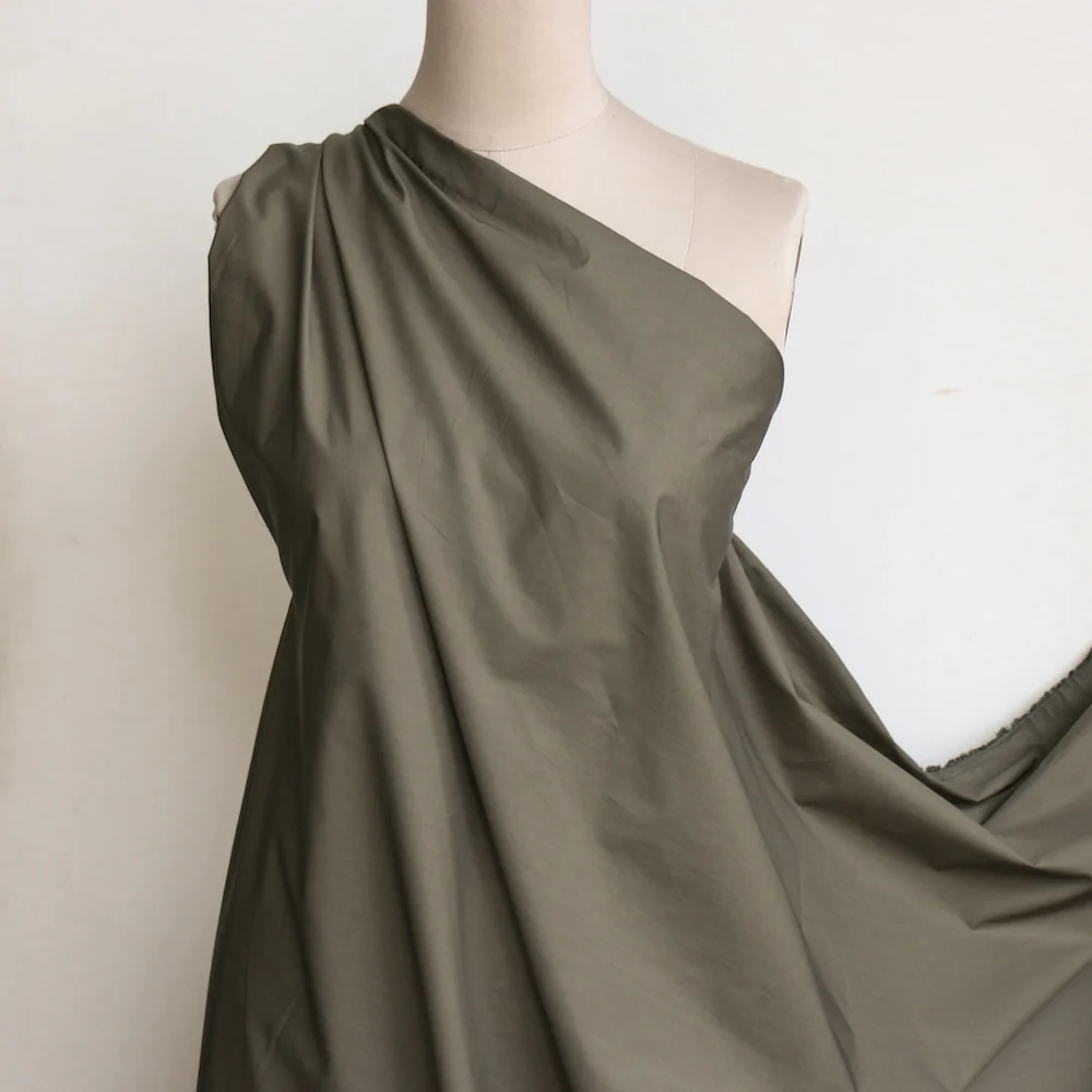 Sola Khaki Organic Cotton Poplin - Image 4