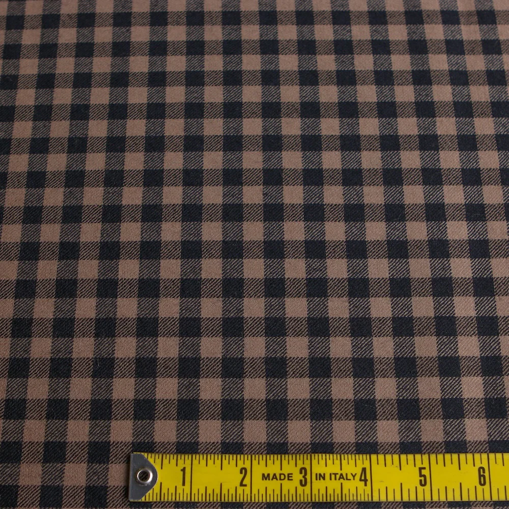 Solana Check Camel/Black Wool - Image 3