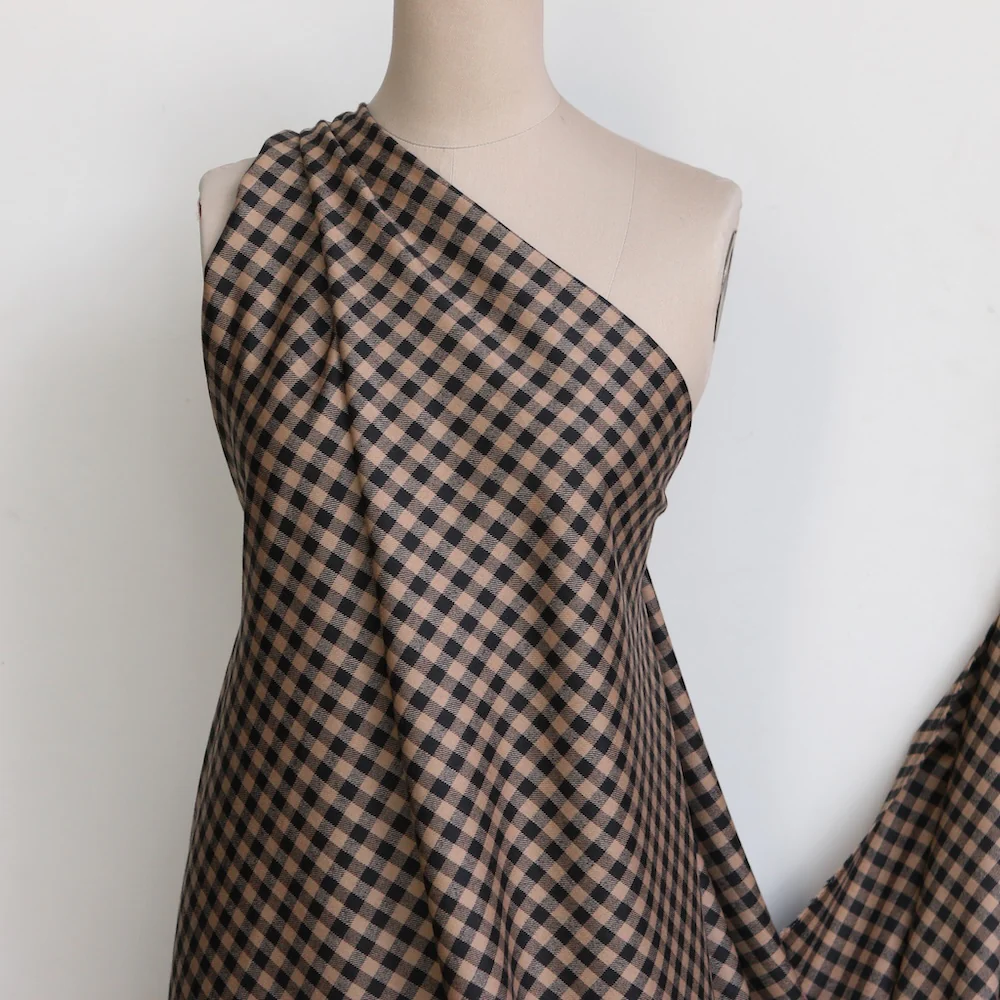 Solana Check Camel/Black Wool - Image 5