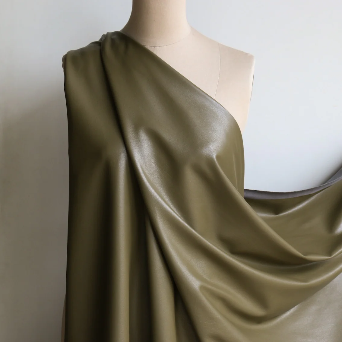 Sophia Olive Soft Faux Leather - Image 3