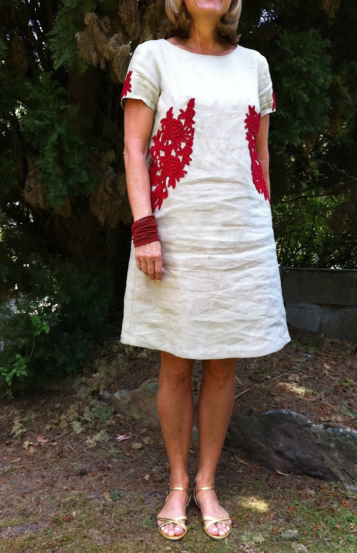 Sophia Rose Guipure Lace Red - Image 4