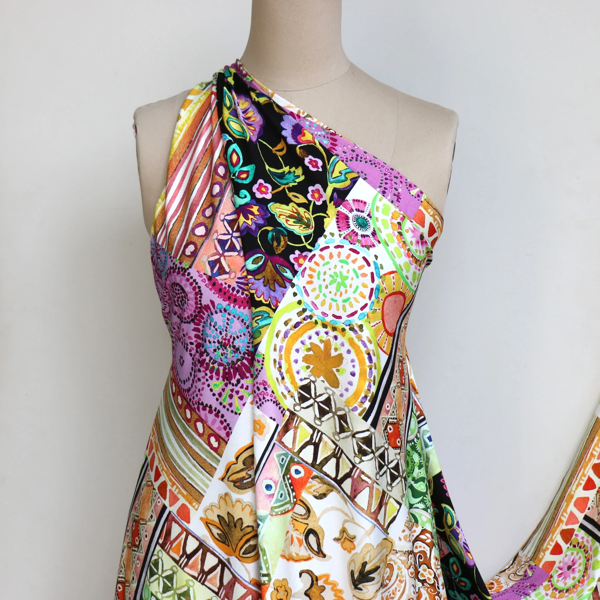 Spello Mosaic Citrus Viscose Jersey - Image 6