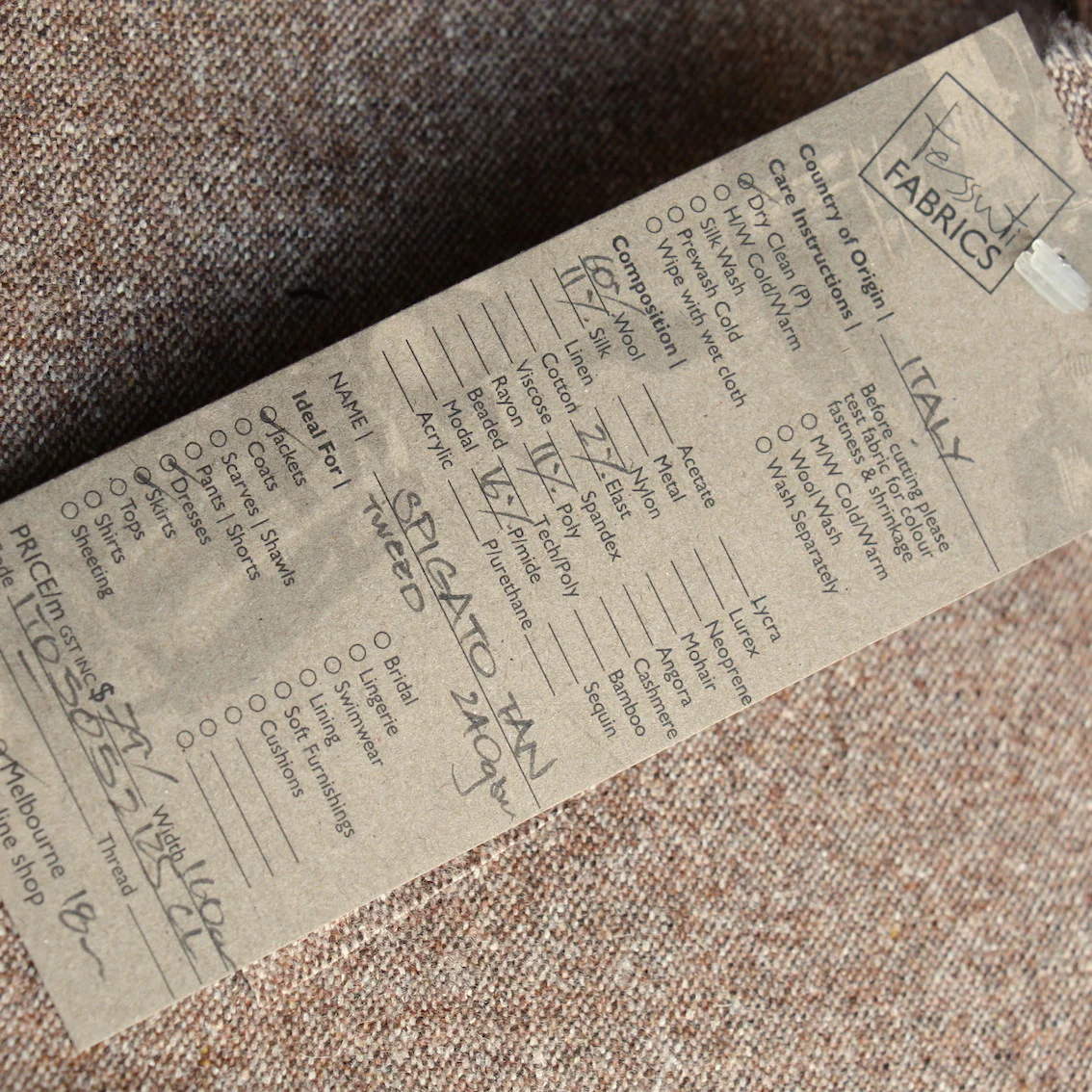 Spigato Tan Tweed - Image 3
