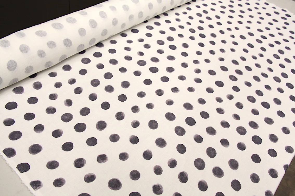 Spot Drop Washed Printed Linen - Image 3