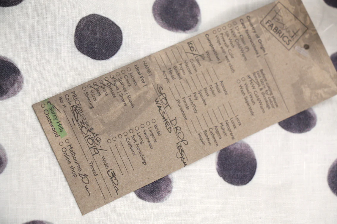 Spot Drop Washed Printed Linen - Image 4