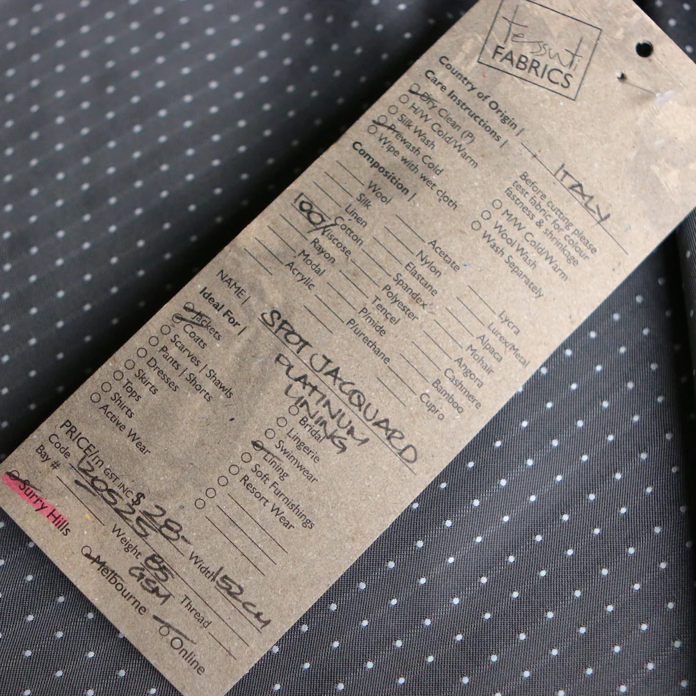 Spot Jacquard Platinum Lining - Image 3
