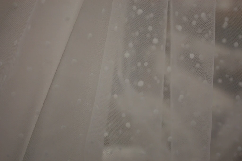 Spot Tulle - Ivory/White Spot - Image 2