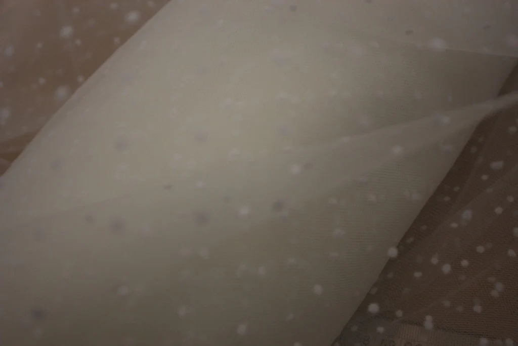 Spot Tulle - Ivory/White Spot - Image 3