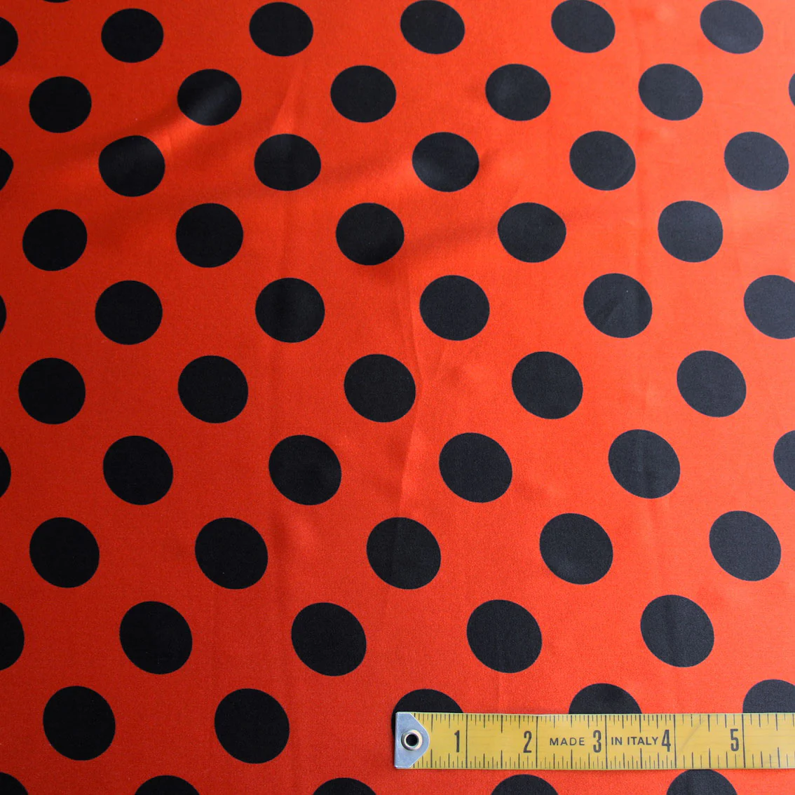 Spotted Orange Silk Satin - Image 3