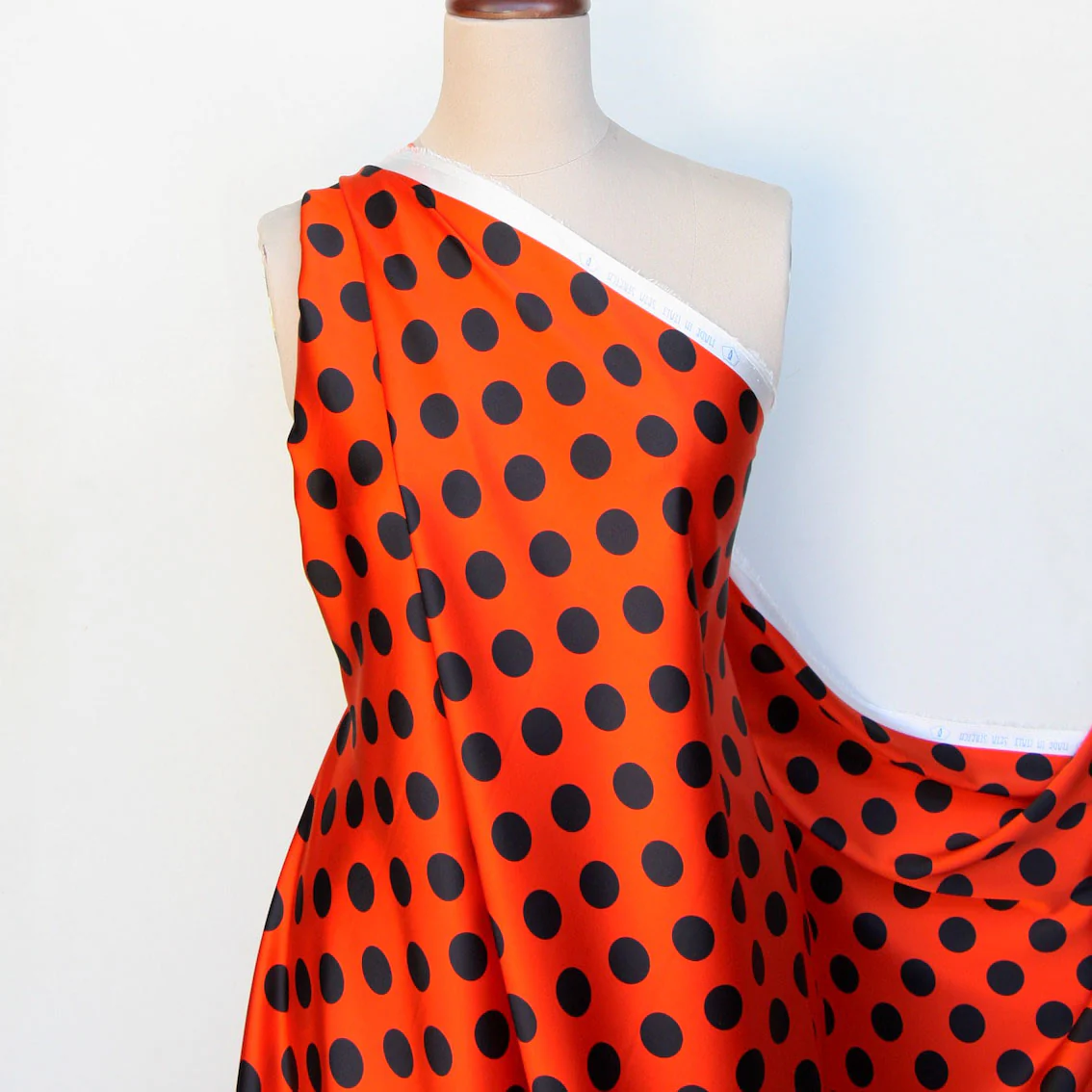 Spotted Orange Silk Satin - Image 6