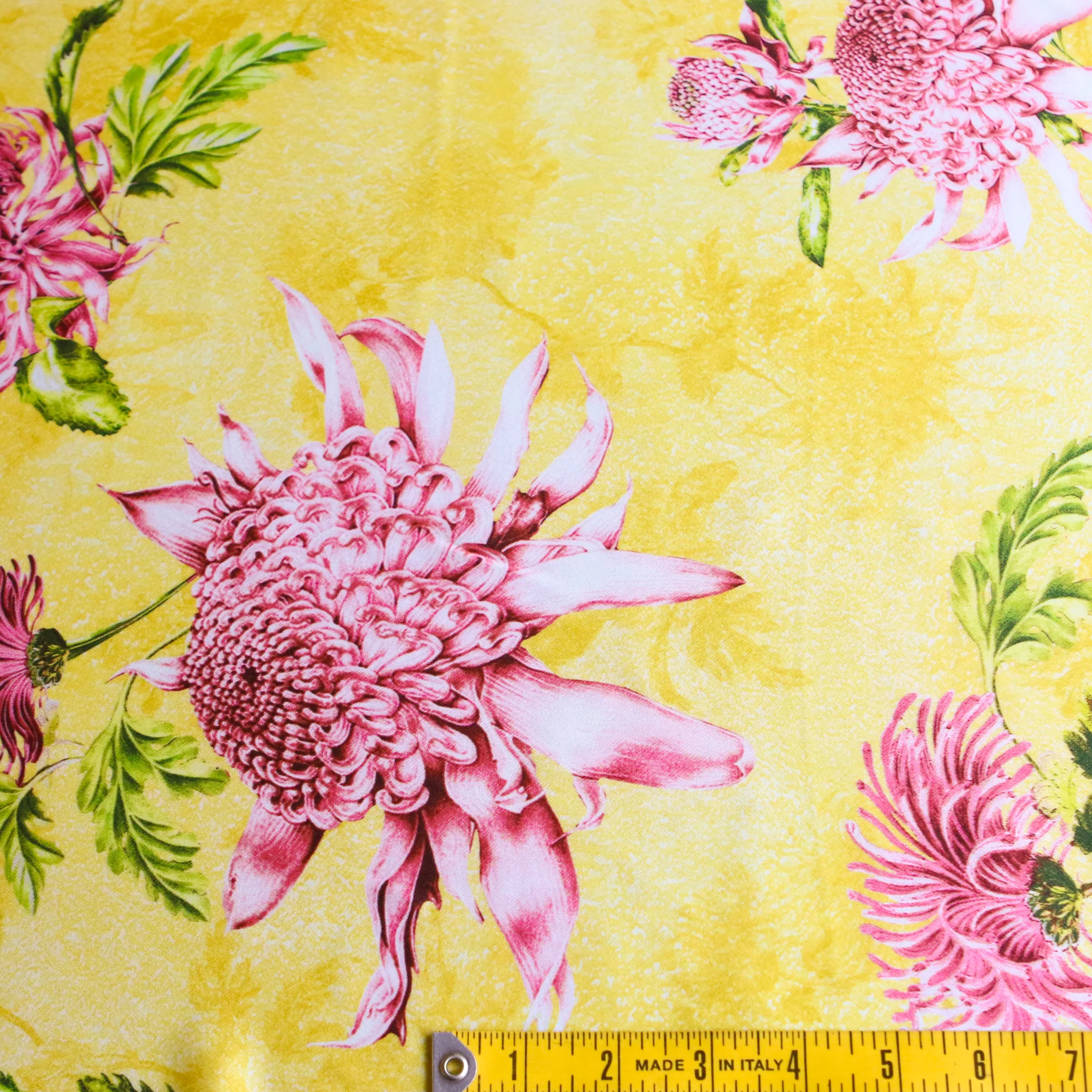 Springtime Waratah Viscose Satin - Image 3