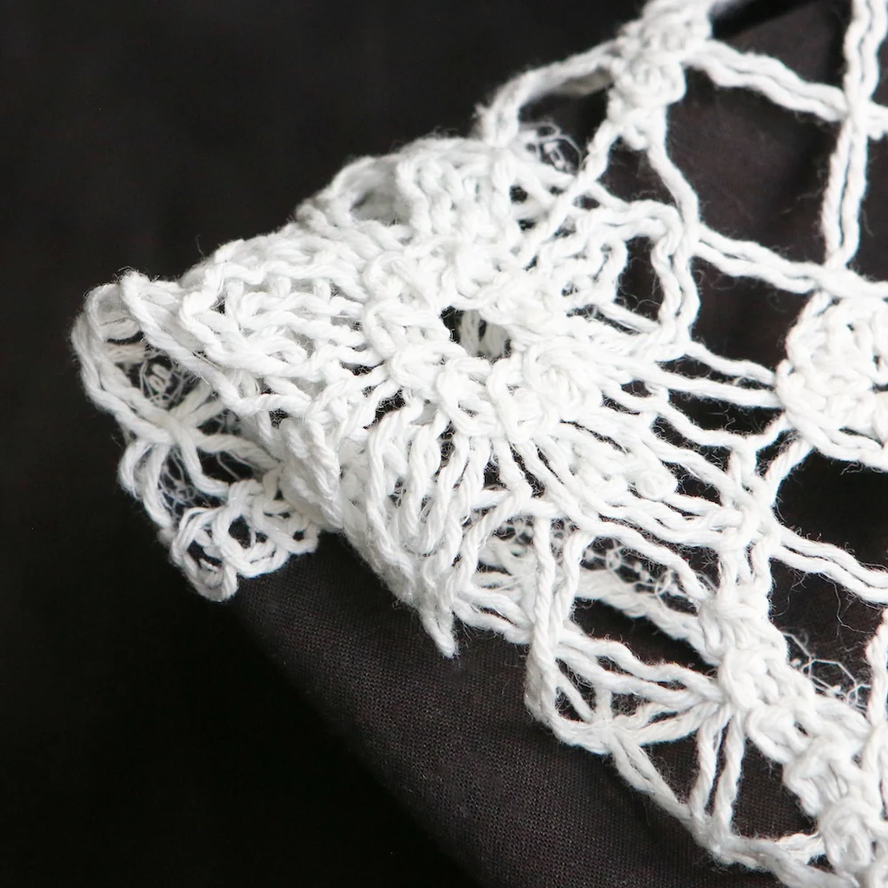St Tropez Voile With Lace Floral Insert