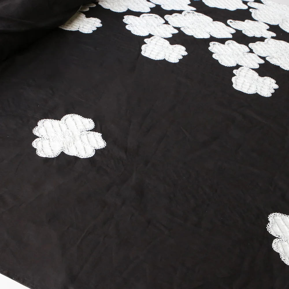St Tropez Voile With Lace Floral Insert - Image 4