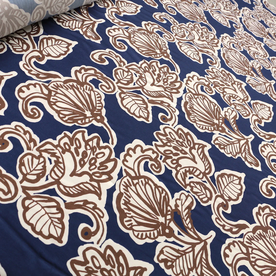 Stardust Foliage Navy Viscose Poplin - Image 4