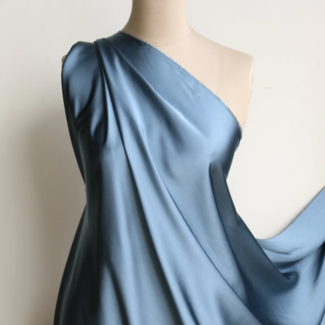 Steel Blue Viscose Cupro - Image 4
