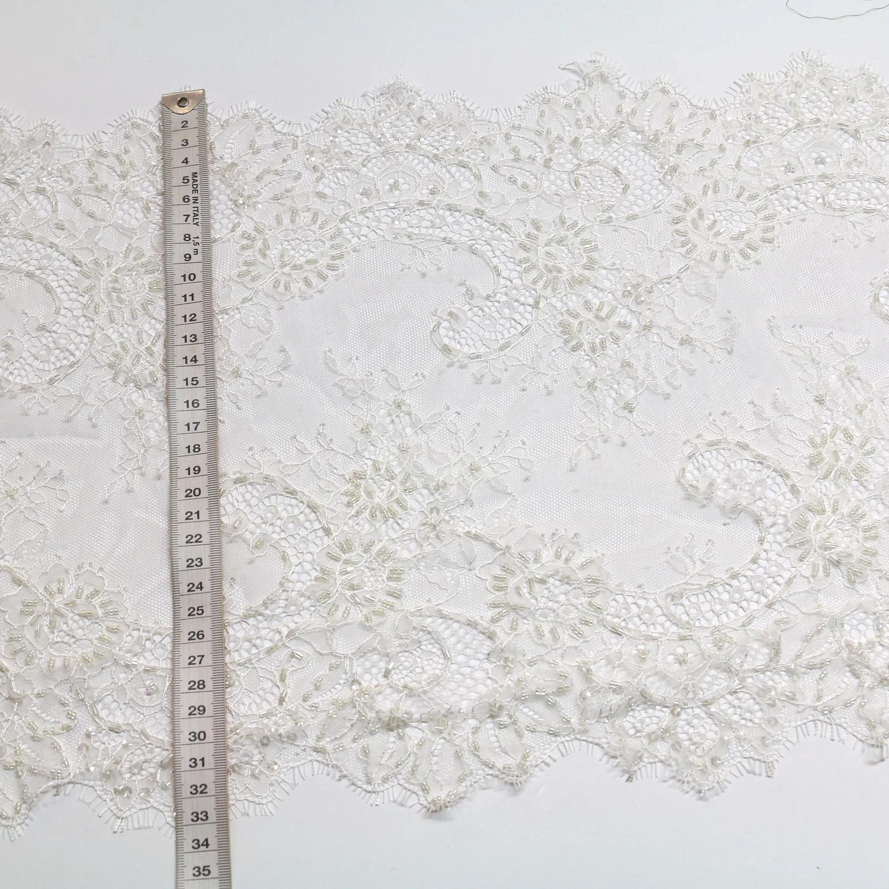 Stella Ivory - Lace Trim - 35cm - Image 3