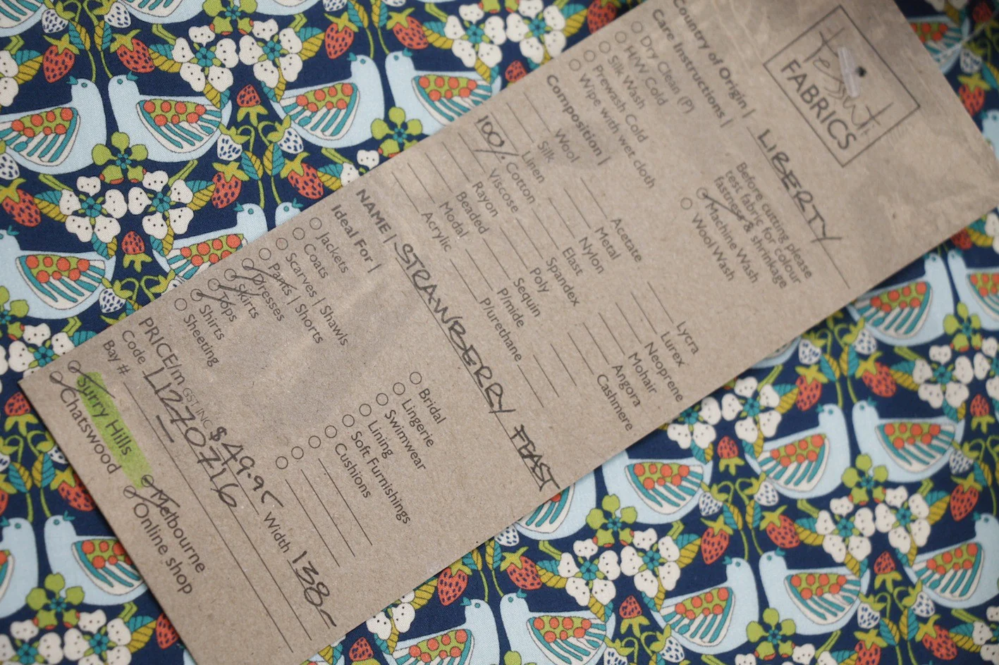 Strawberry Feast Navy - Liberty Of London - Image 3