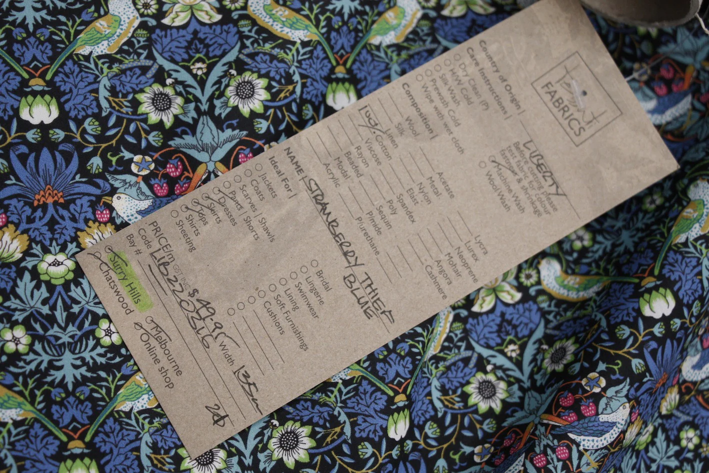 Strawberry Thief Blue - Liberty Of London - Image 3