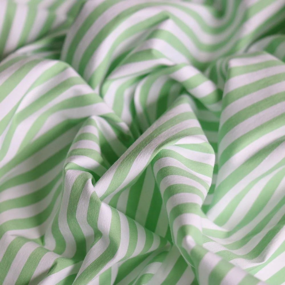 Stripes Green Microprene - Image 2