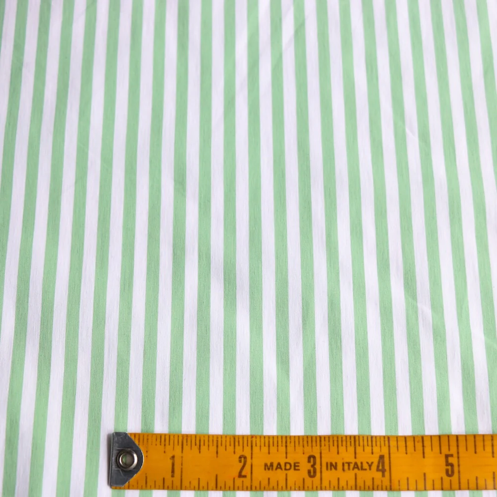Stripes Green Microprene - Image 3