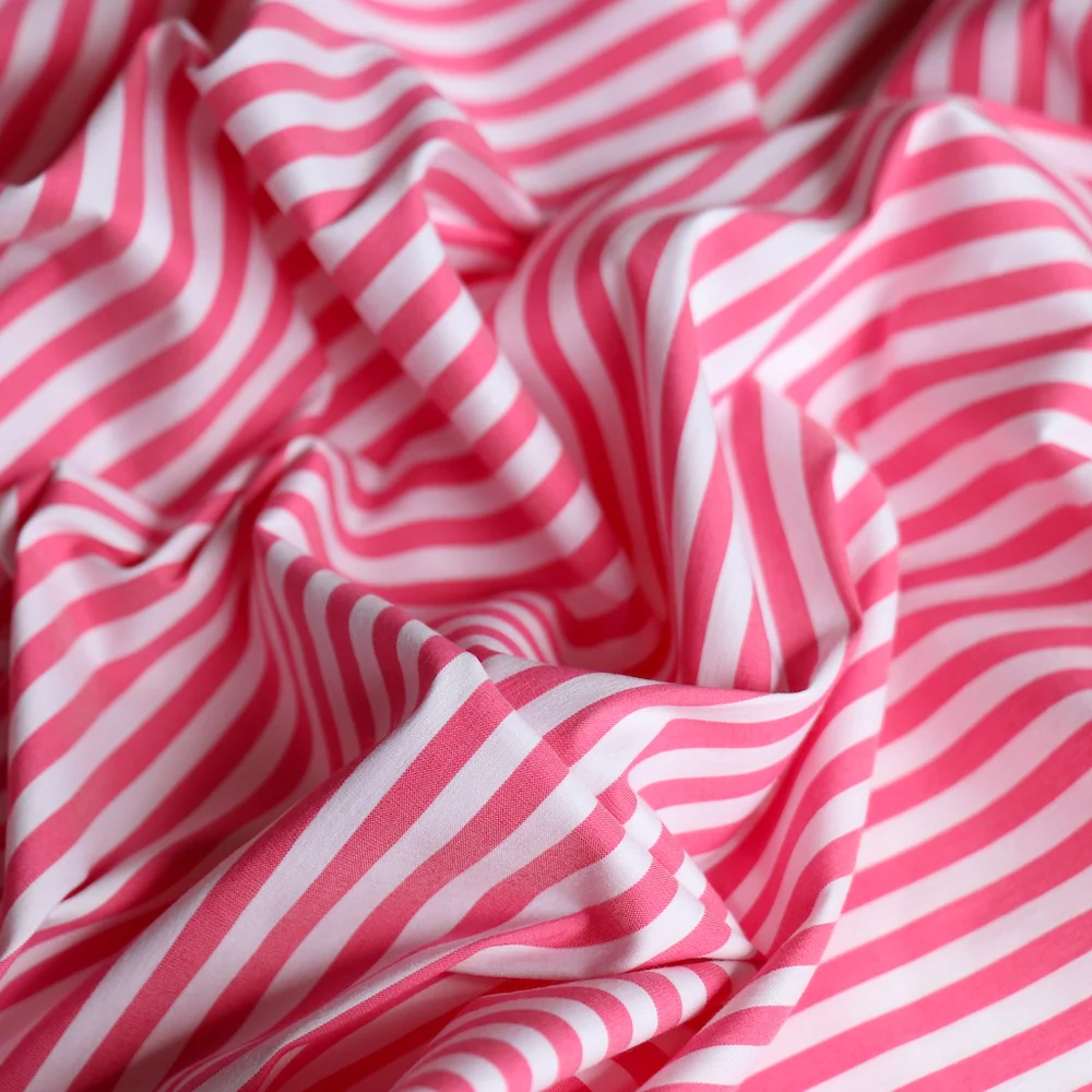 Stripes Pink Microprene - Image 2