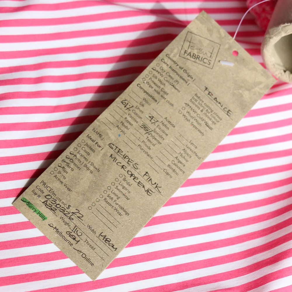 Stripes Pink Microprene - Image 4