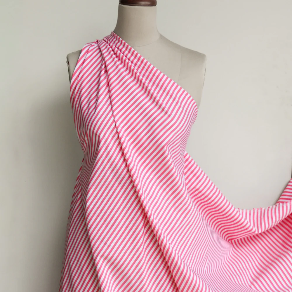 Stripes Pink Microprene - Image 5