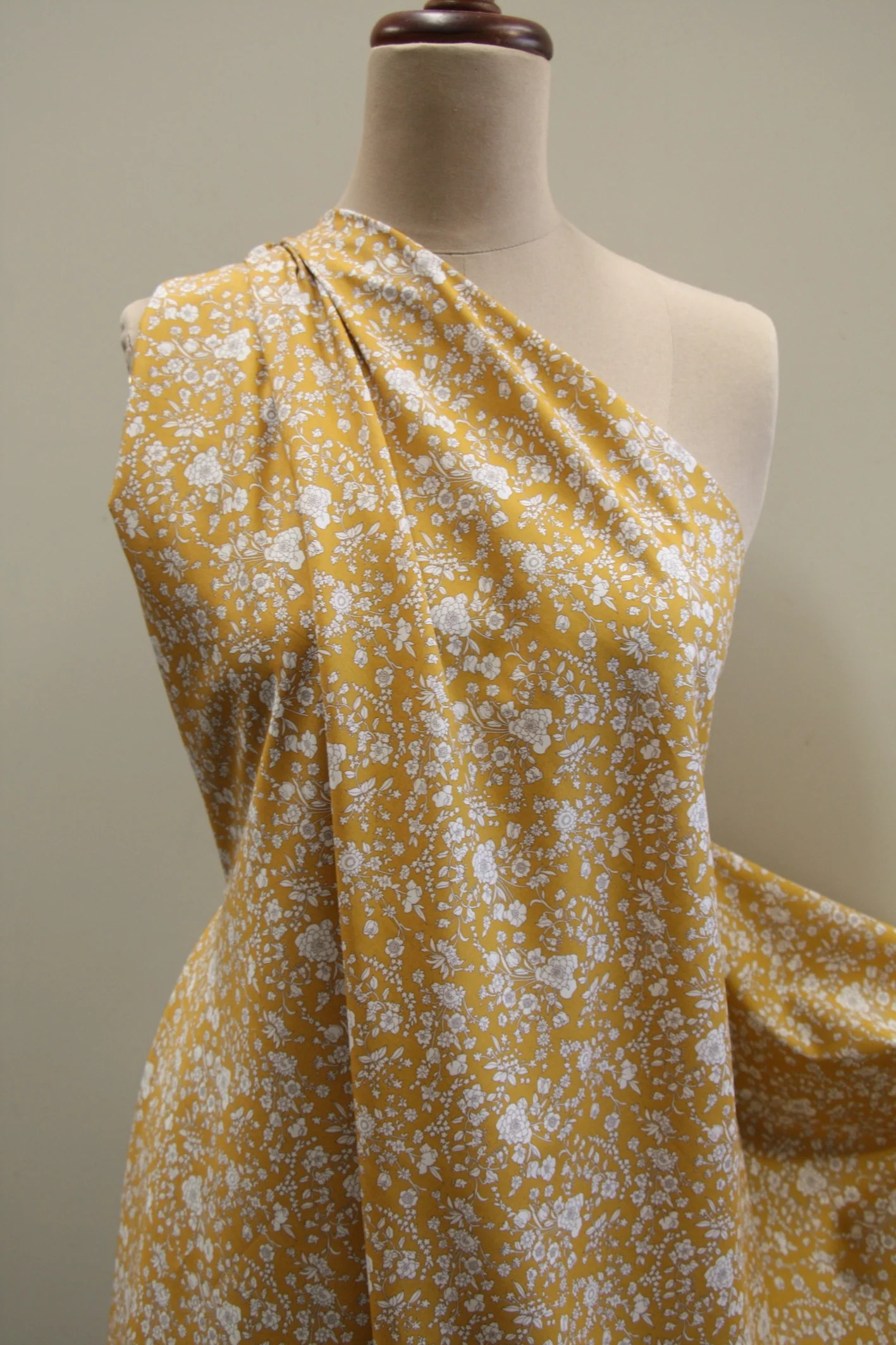 Summer Blooms Mustard - Liberty Tana Lawn - Image 4