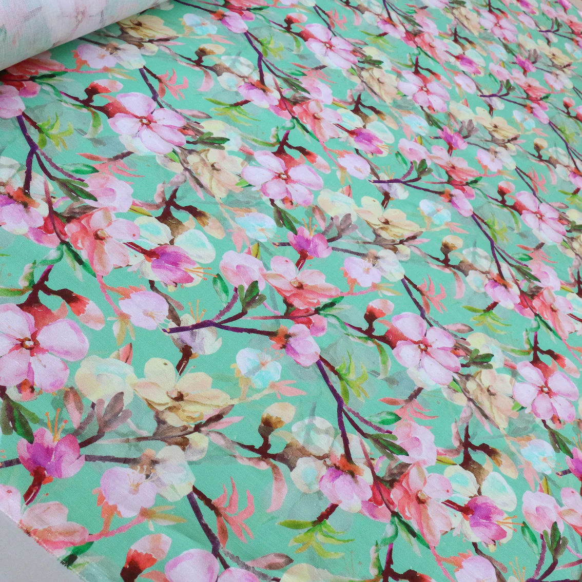 Summer Day Blossom Printed Linen - Image 4
