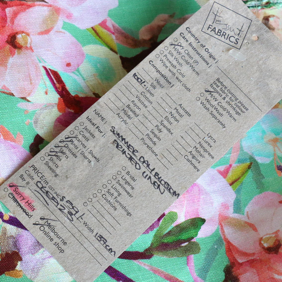 Summer Day Blossom Printed Linen - Image 5