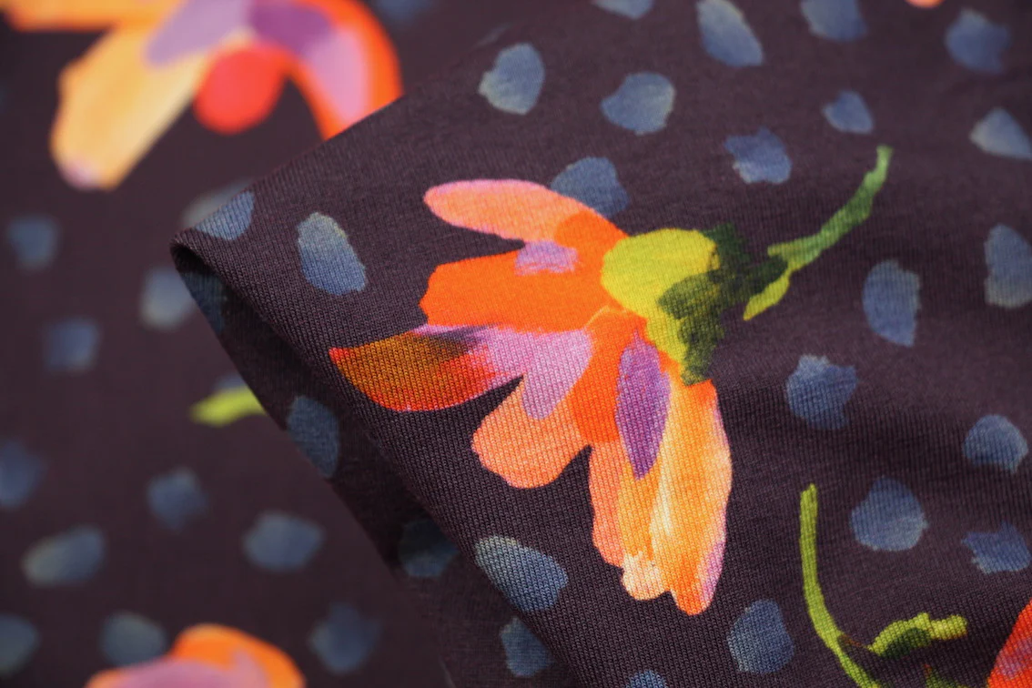 Sun Daisy Blue - Liberty Mayfair Jersey