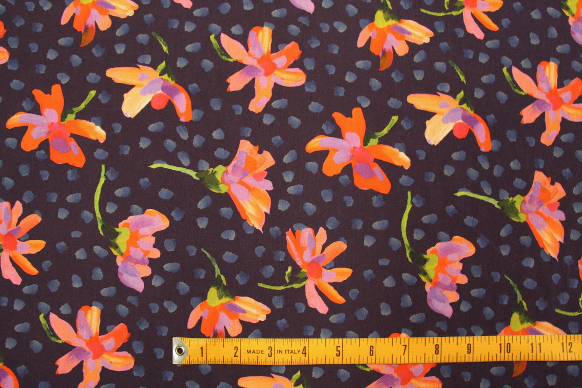 Sun Daisy Blue - Liberty Mayfair Jersey - Image 3