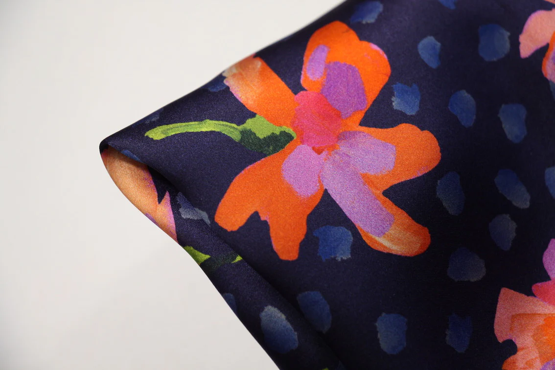 Sun Daisy Blue - Liberty Silk Satin - Image 2