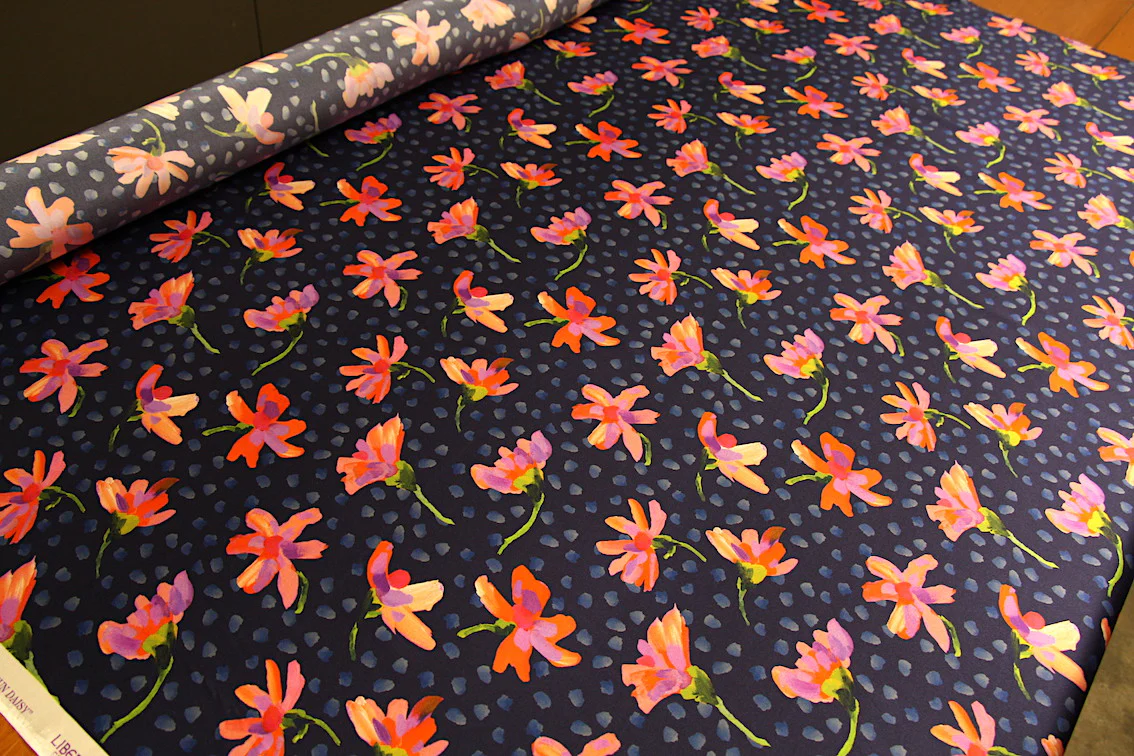 Sun Daisy Blue - Liberty Silk Satin - Image 4
