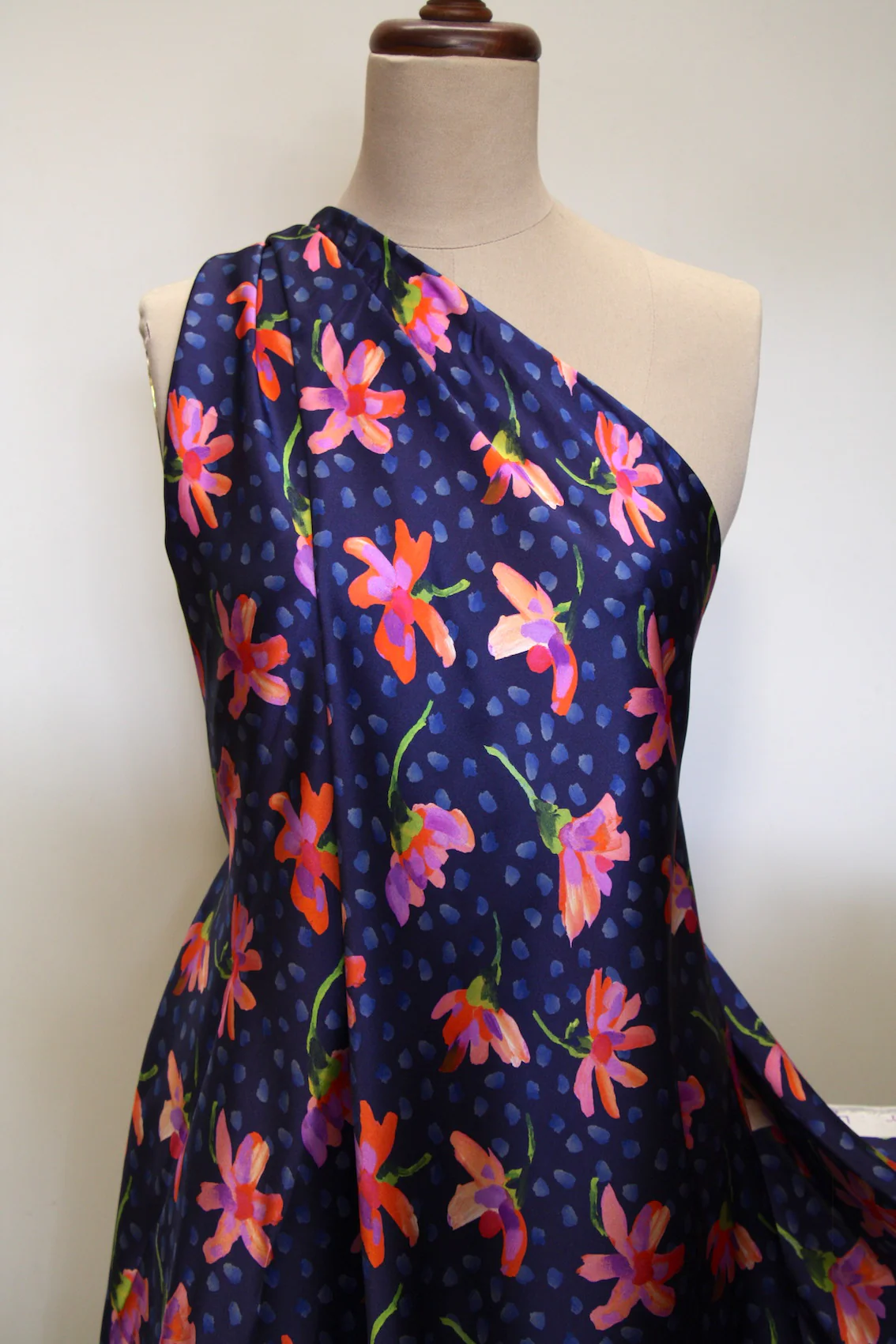 Sun Daisy Blue - Liberty Silk Satin - Image 6