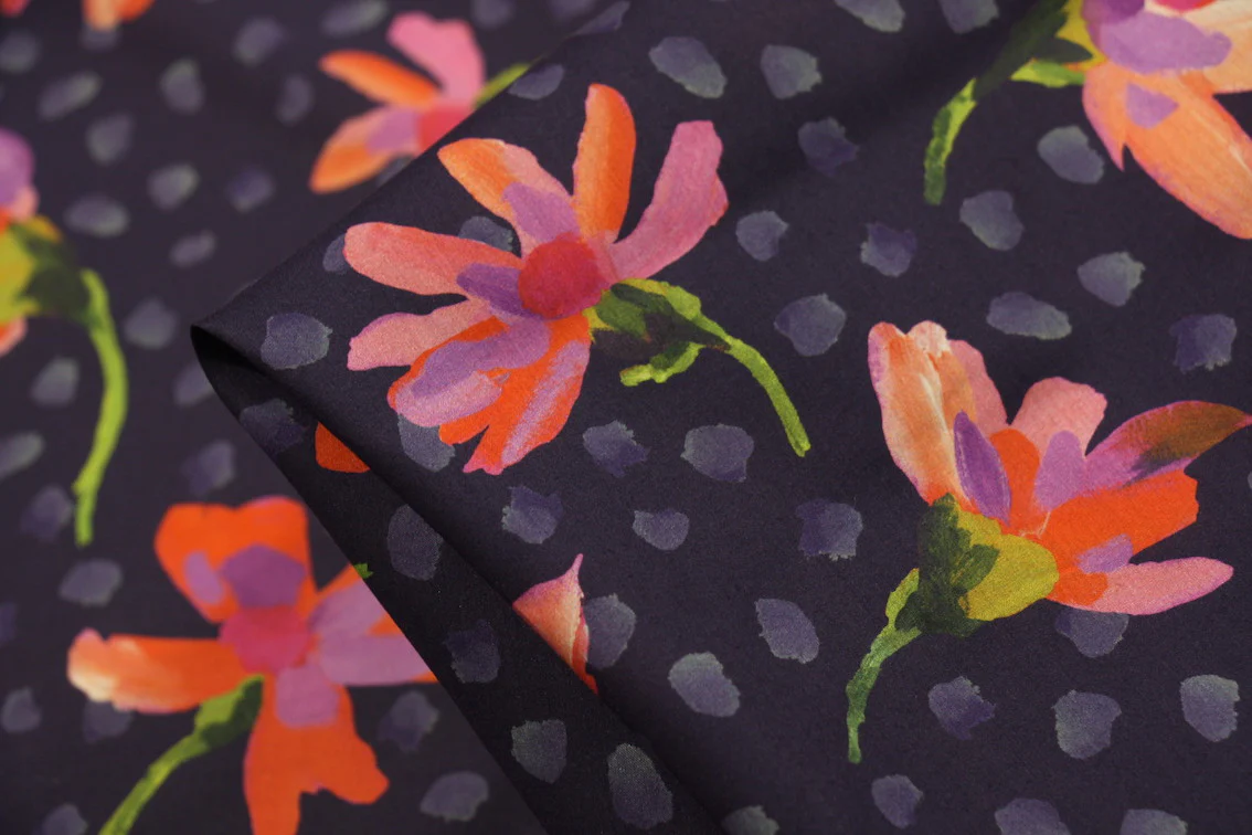 Sun Daisy Blue - Liberty Tana Lawn
